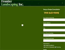 Tablet Screenshot of frontierlandscapinglv.com